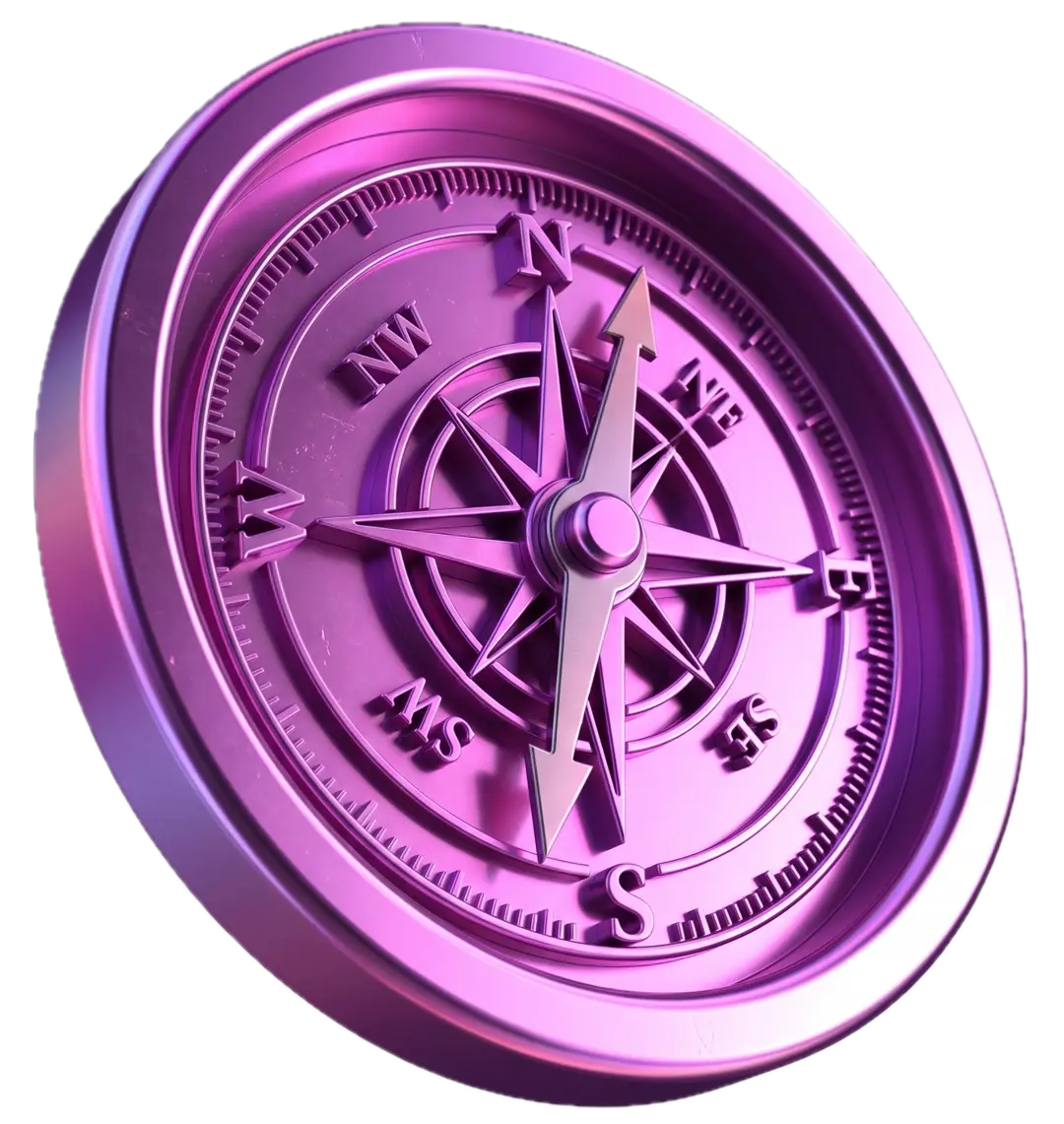 3D compass icon